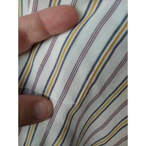 Sears Roebuck Men's 2X* Vintage Button Striped Shirt 17 34/35 Single Needle - Picture 11 of 14